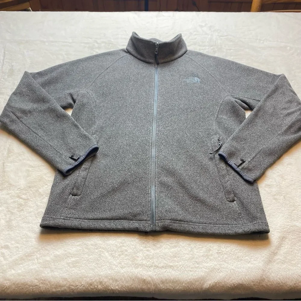 The North Face Gray Fleece Jacket Size Medium